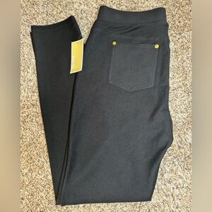 Michael Kors Black Textured Knit Leggings/Jeggings M NWT